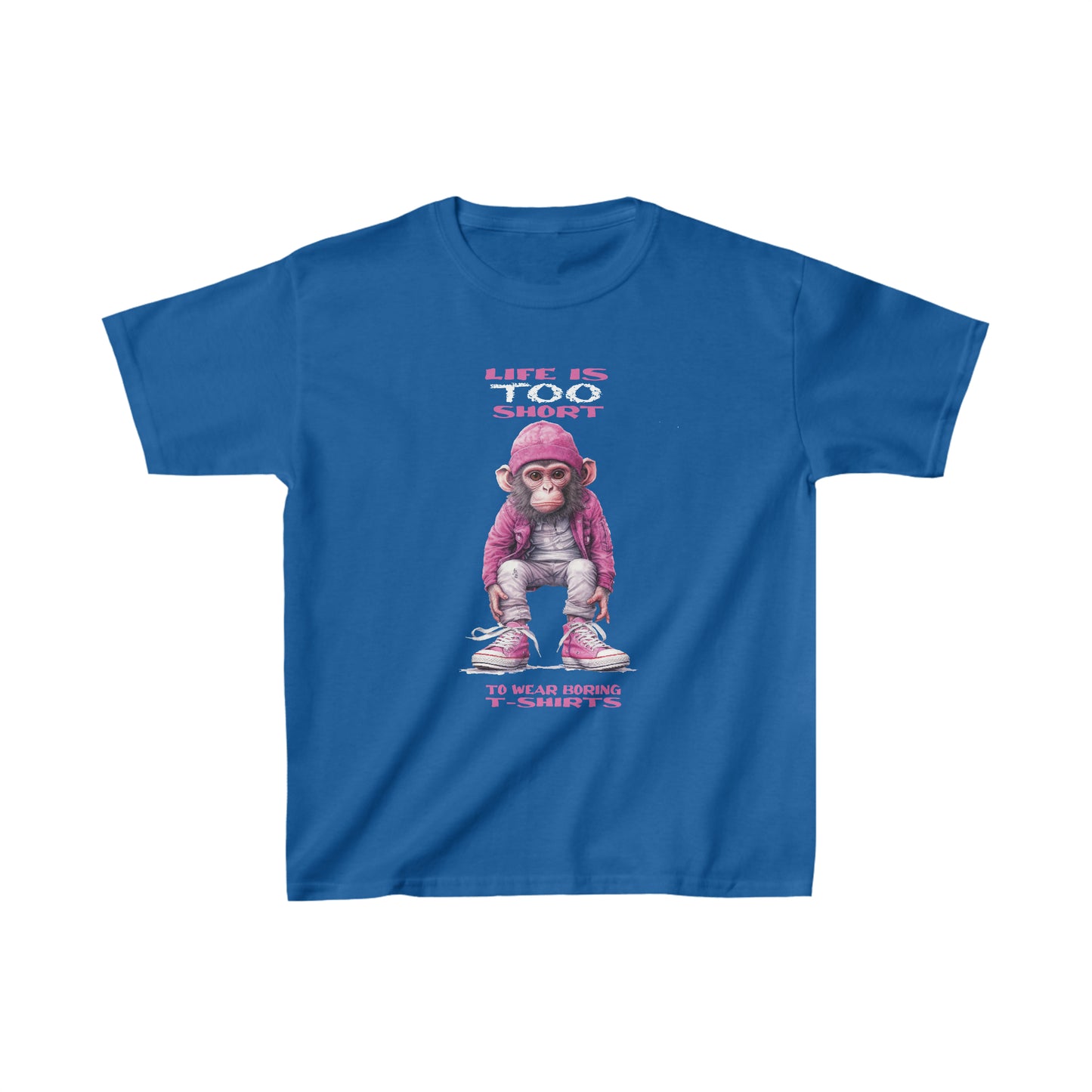 Kids Pink Monkey T-Shirt