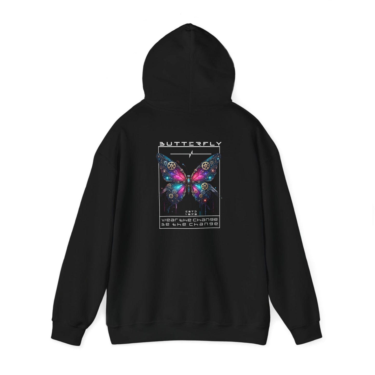 Futuristic Butterfly Hooded Sweatshirt