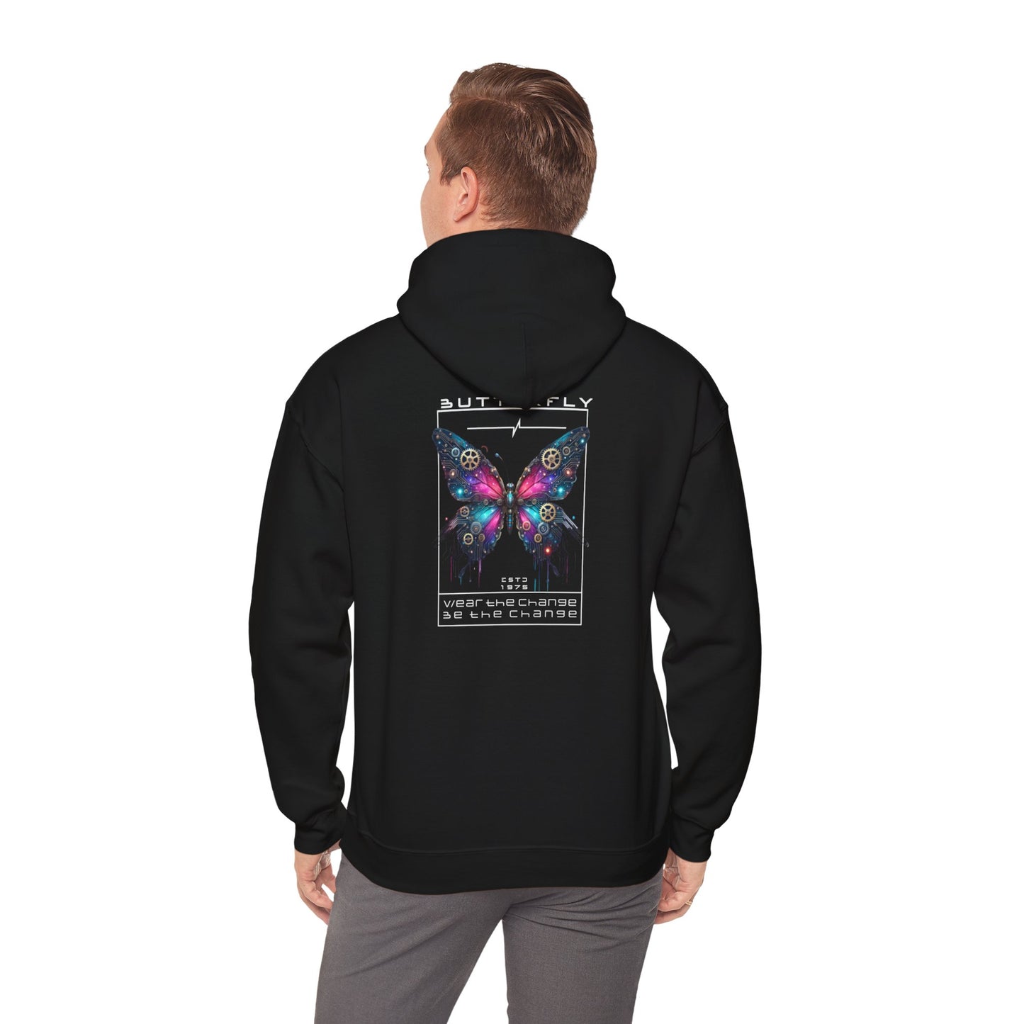 Futuristic Butterfly Hooded Sweatshirt